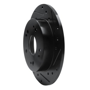 Acura CSX Brake Rotor (1) - Rear Right - R1 Concepts - Drilled & Slotted - Black - `97-`15